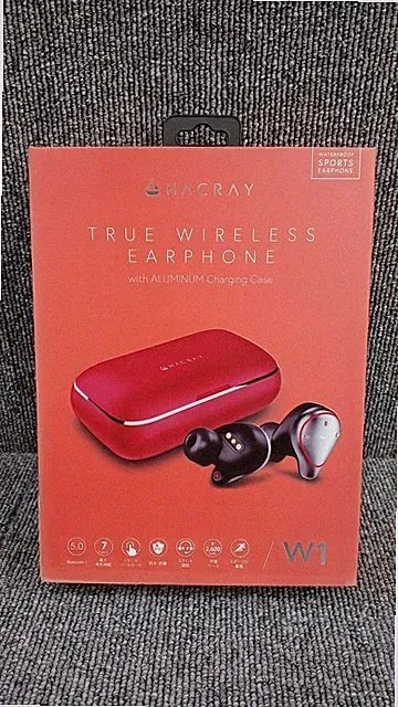 HACRAY W1 True Wireless Bluetooth Earbuds Aluminium Ladecase Rot-Schwarz