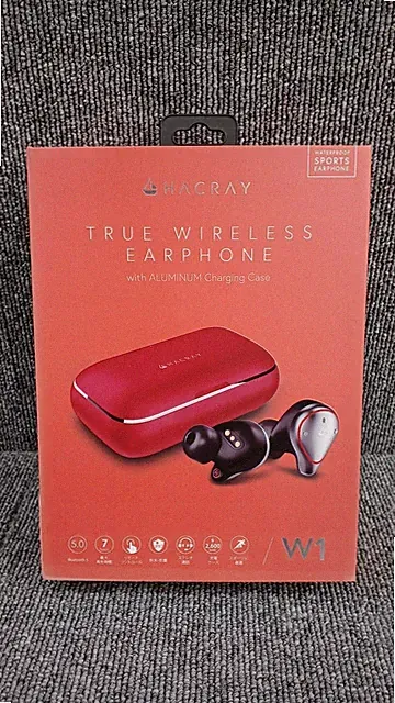 HACRAY W1 True Wireless Bluetooth Earbuds Aluminium Ladecase Rot-Schwarz