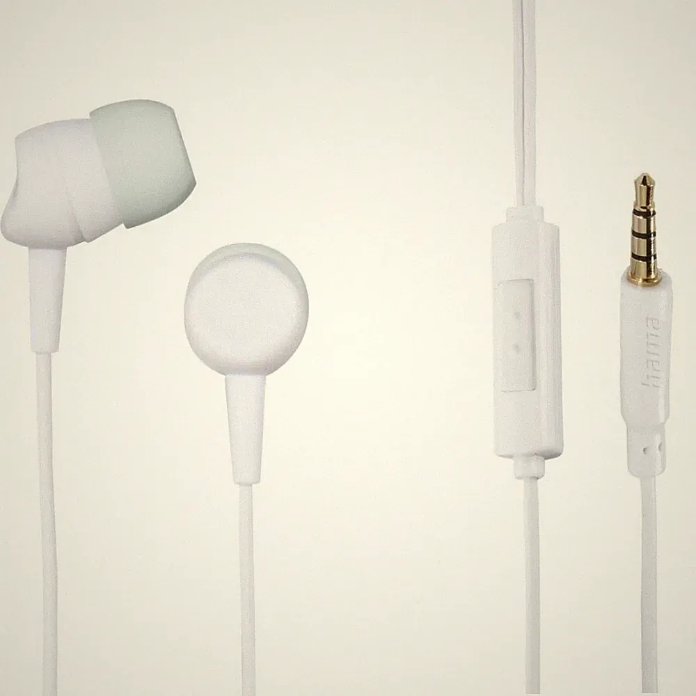 Hama 00184140 Kooky In-Ear-Kopfhörer Weiß, mit Kabel, mit Micro, neu
