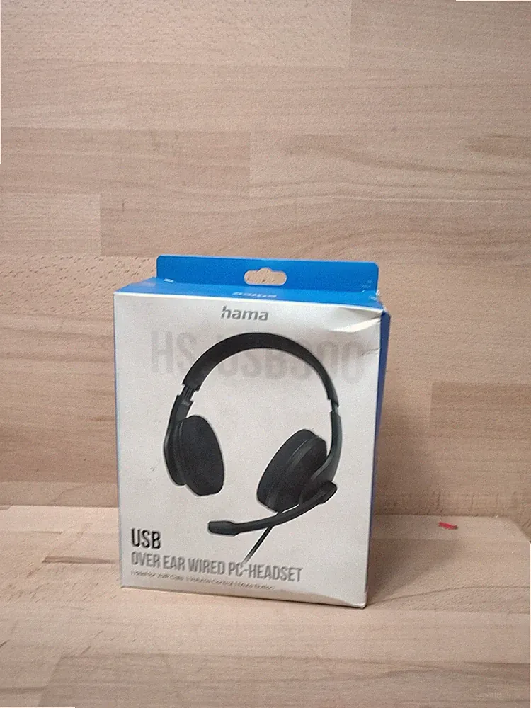 Hama 139935 HS-USB300 V2 Over Ear Kopfhörer Kabelgebunden Schwarz Neu&Ovp