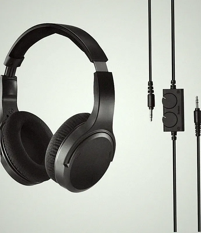Hama 221846 TV-Kopfhörer, Over-Ear, 6m Kabel Schwarz