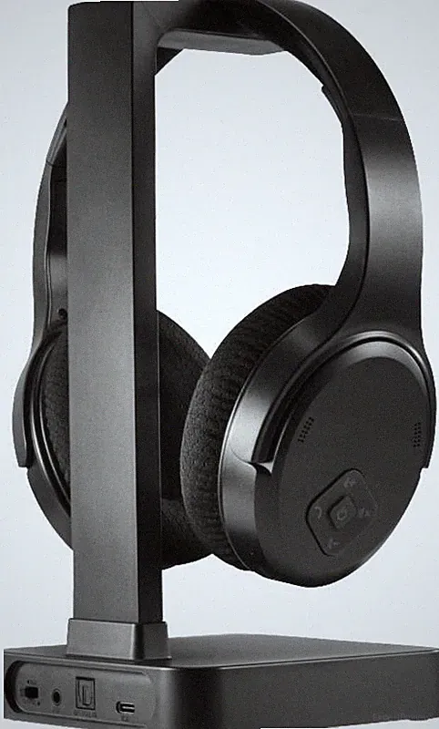 Hama 221848 TV Fernseh Funk Kopfhörer Bluethooth Over-Ear Ladestation Schwarz