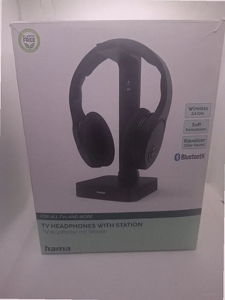 Hama 221848 TV Fernseh Funk Kopfhörer Bluethooth Over-Ear Ladestation Schwarz