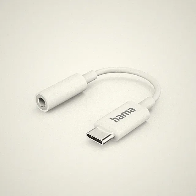 HAMA Aux-Adapter USB-C – 3,5-mm-Klinke-Buchse, Weiß (00201524) #1907323