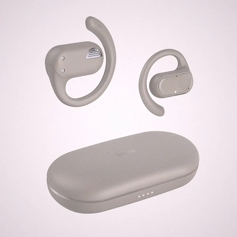 Hama Bluetooth 5.3 Kopfhörer Kabellos Open-Ear Ohrhörer TWS Stereo Headset Beige
