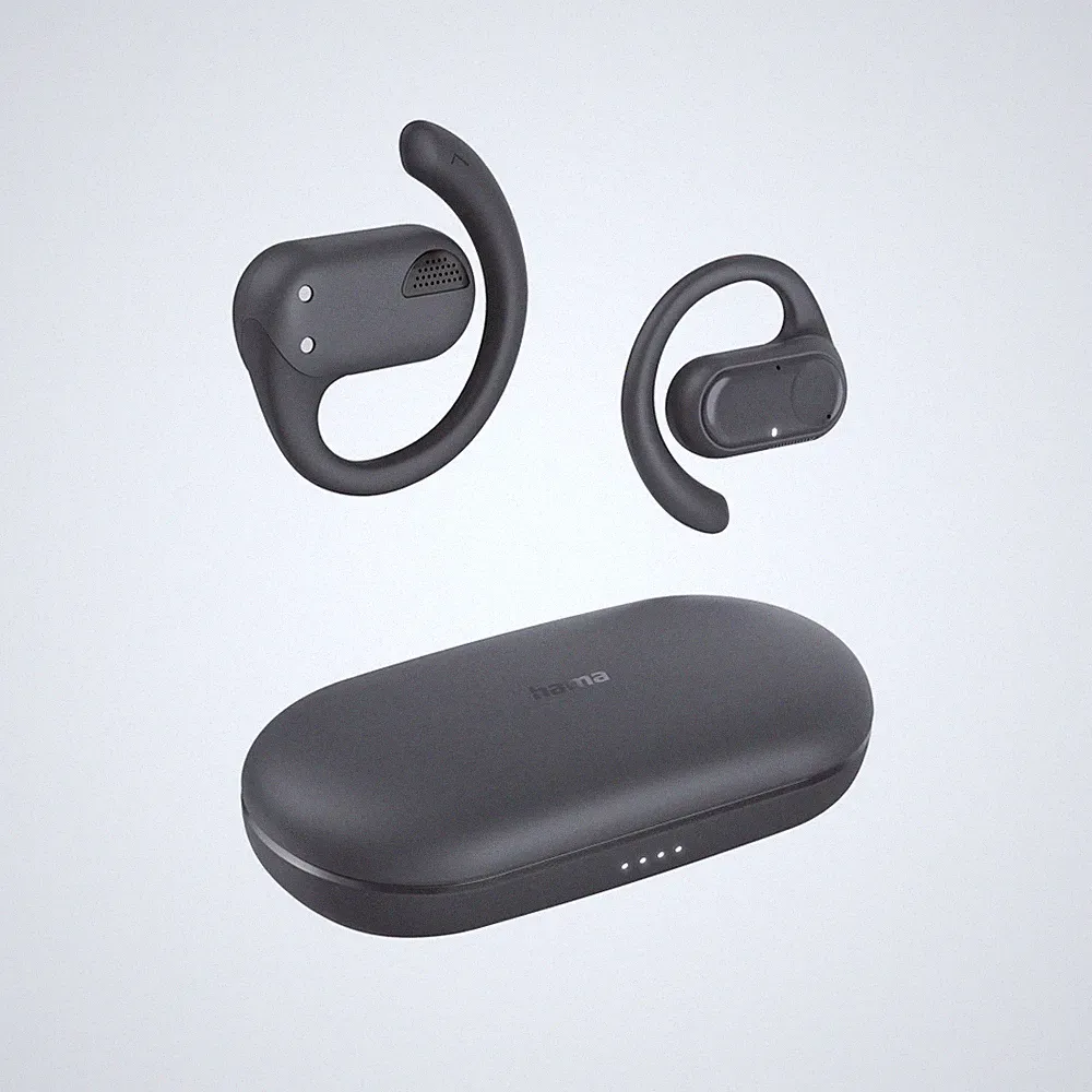 Hama Bluetooth 5.3 Kopfhörer Kabellos Open-Ear Ohrhörer TWS Stereo Headset SW