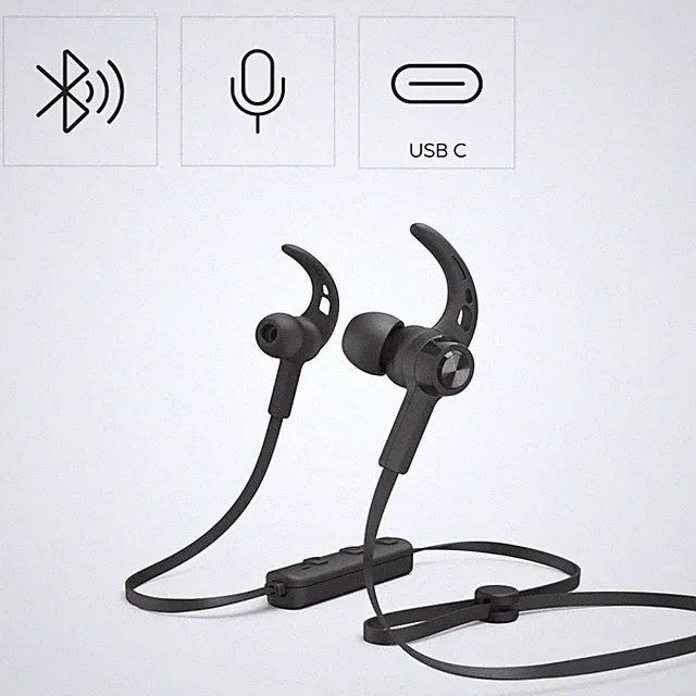 Hama Bluetooth Kopfhörer In Ear Sport Neckband Ear-Hook Ohrhörer Headset + Mikro