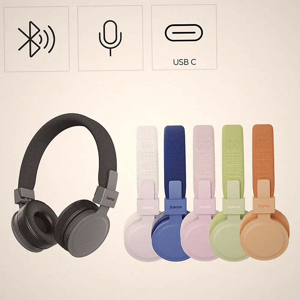 Hama Bluetooth Kopfhörer On Ear Stereo Ohrhörer Headset Kabellos Freedom Lit III