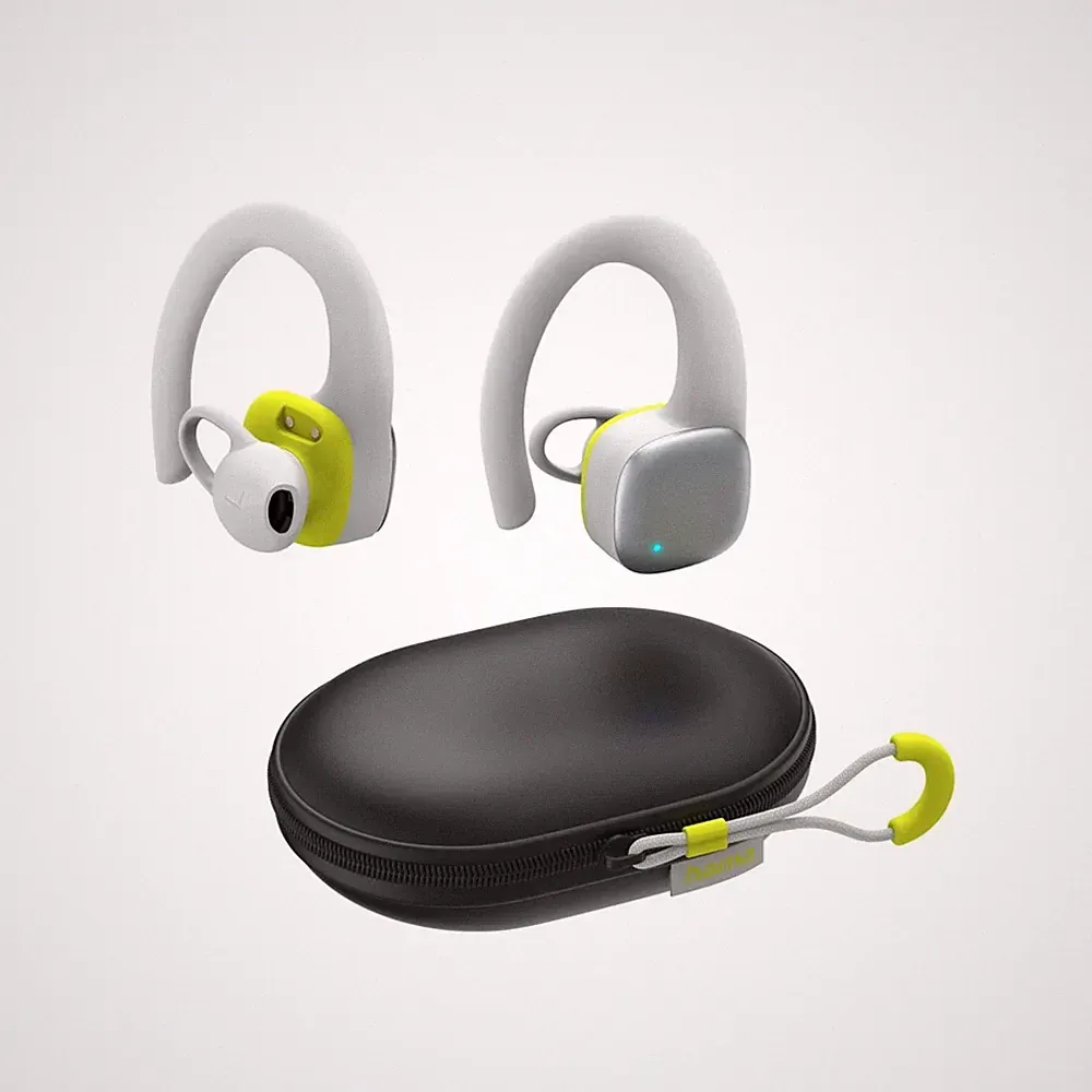 Hama Bluetooth®-Kopfhörer "Spirit Athletics", True Wireless, Ohrbügel, Weiß/Gelb