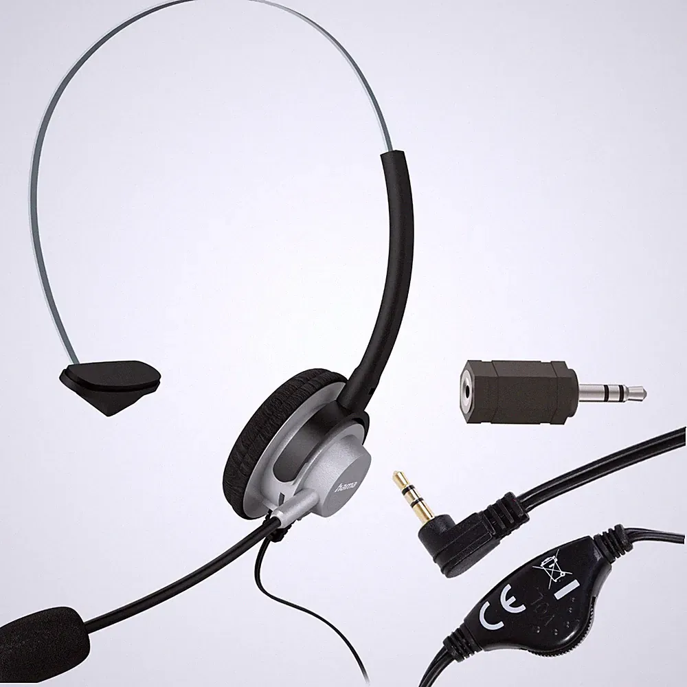 Hama Headset Kopfhörer 2,5mm 3,5mm Klinke für DECT Telefon Gigaset Panasonic etc