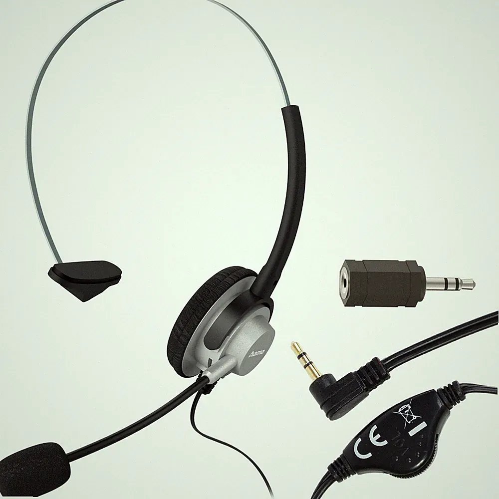 Hama Headset Kopfhörer 2,5mm 3,5mm Klinke für DECT Telefon Gigaset Panasonic etc