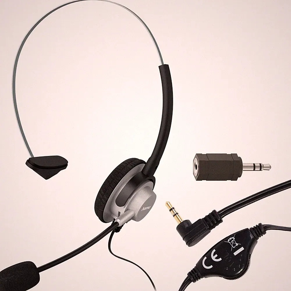 Hama Headset Kopfhörer für DECT Telefon AVM Fritz Fon Fritz!Fon C4 C5 C6 X6 MT-F