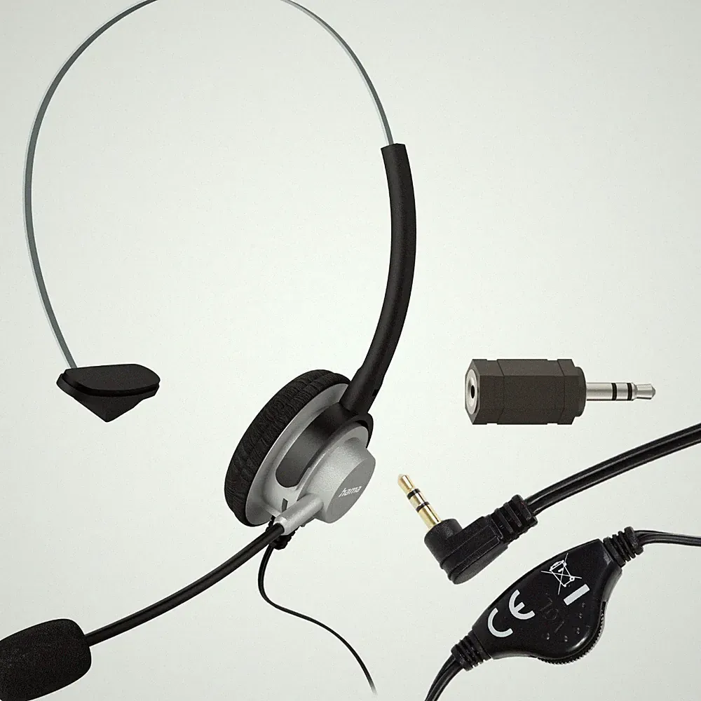 Hama Headset Kopfhörer für DECT Telefon AVM Fritz Fon Fritz!Fon C4 C5 C6 X6 MT-F