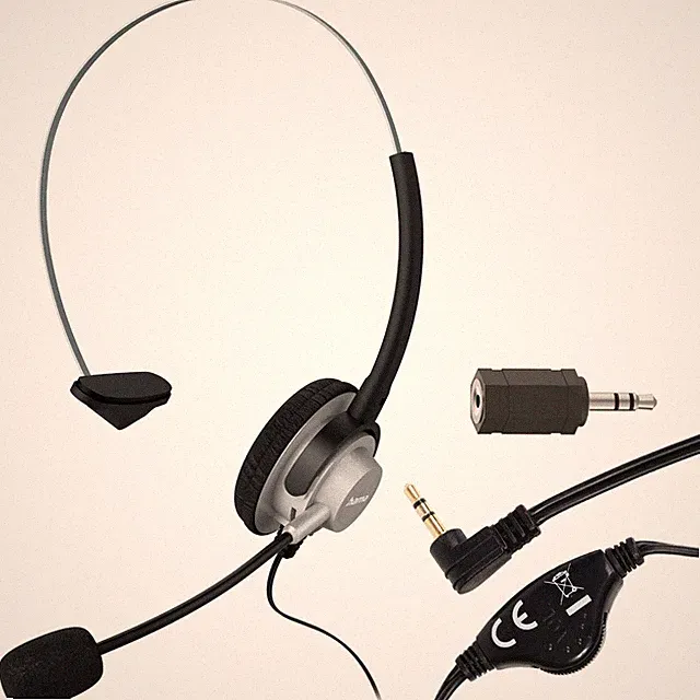 Hama Headset Kopfhörer Mikrofon für DECT Telefon Panasonic Audioline Philips etc