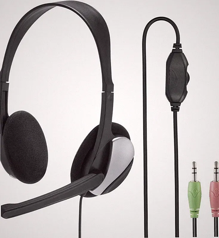 Hama HS-P100 PC Office Headset On Ear Kopfhörer Mikrofon Call Center Büro 464
