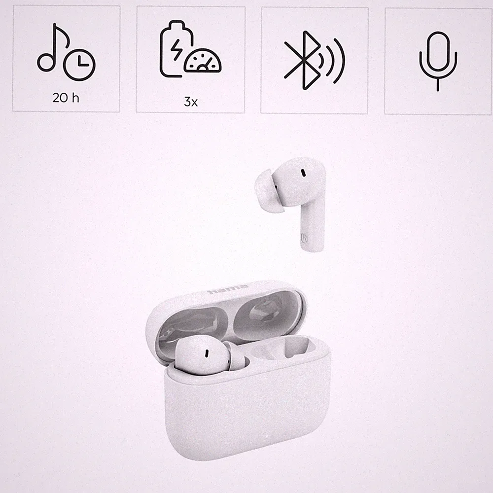 Hama In Ear Kopfhörer Bluetooth Stereo Headset Kabellos ANC True Wireless App WS