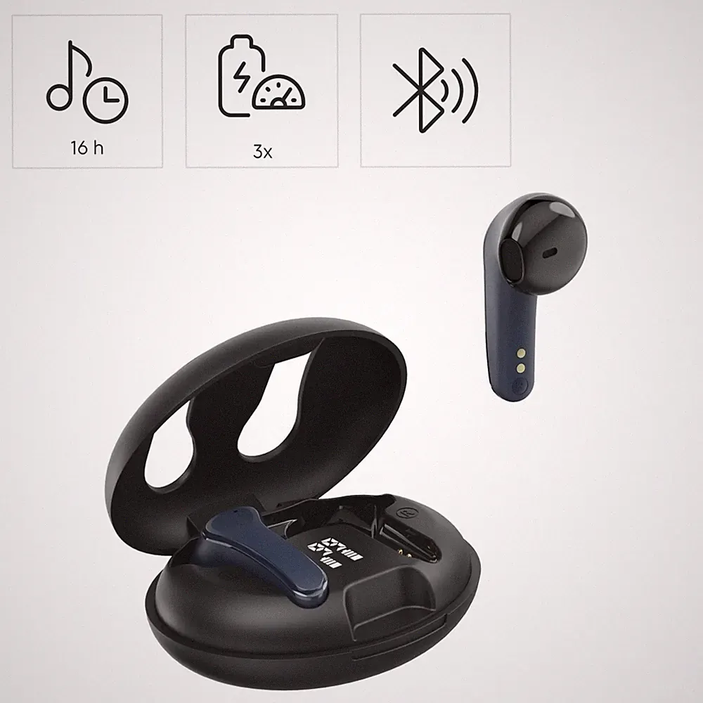 Hama In Ear Kopfhörer Bluetooth Stereo Headset Kabellos True Wireless ENC FC BL