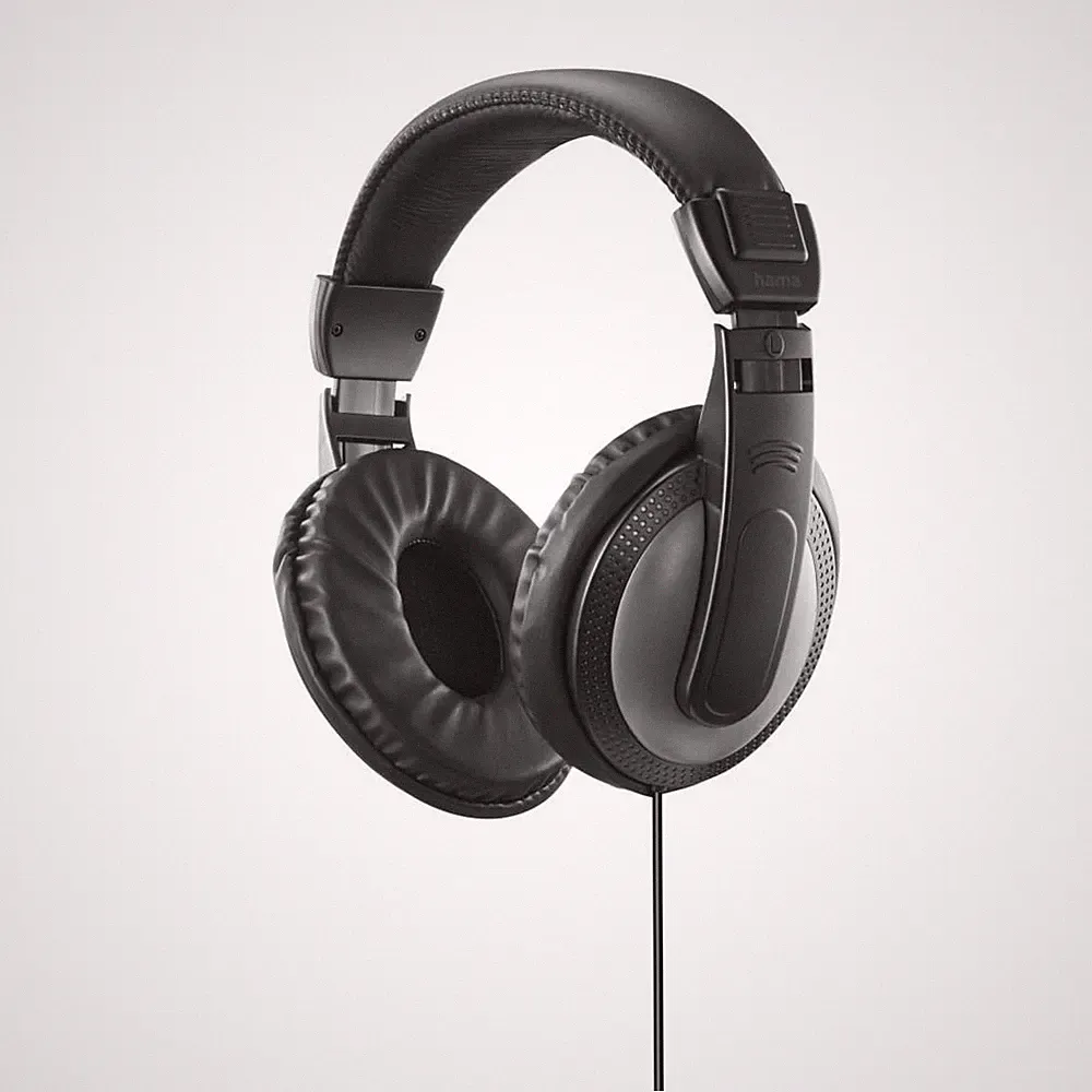 HAMA Kopfhörer "Shell II", Over-Ear, langes Kabel (2m), Schwarz #1907323