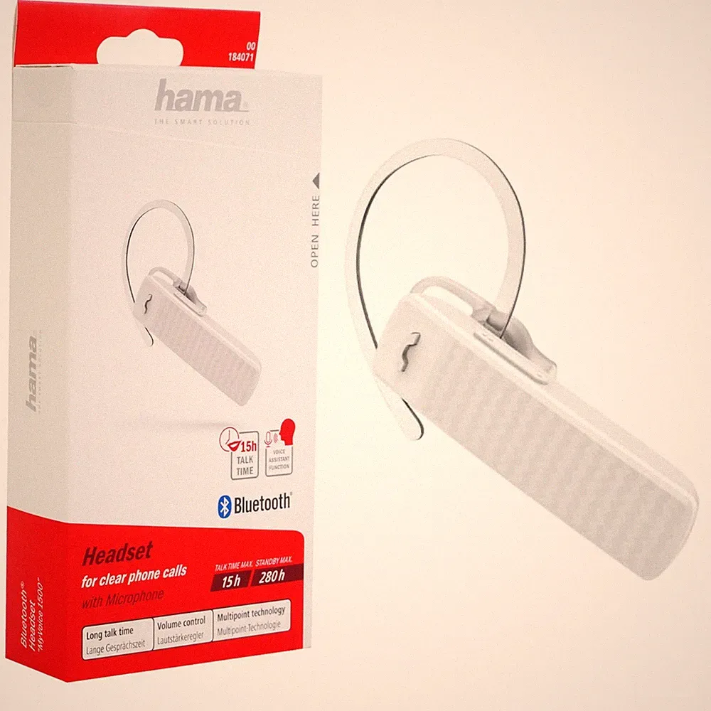 Hama Mono Bluetooth Headset MyVoice Kopfhörer Einohr Chat Telefonie für Handy PC