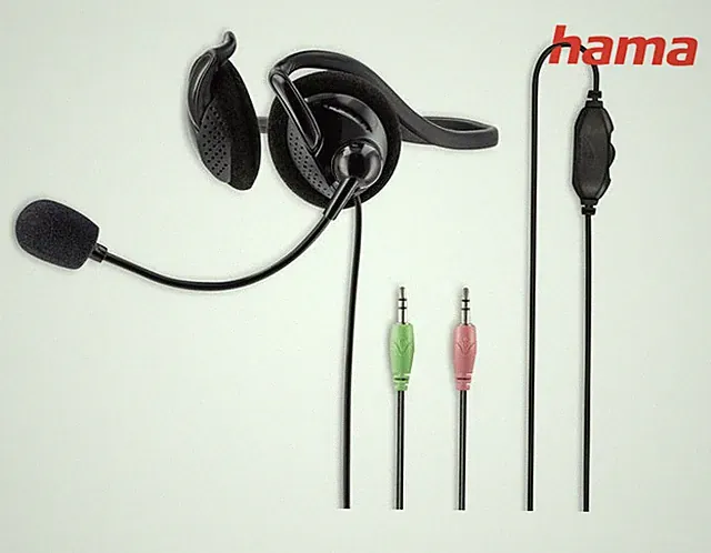 Hama Office-Headset Headset PC Gaming Speaker Kopfhörer und Mikrofon 3,5mm NEU