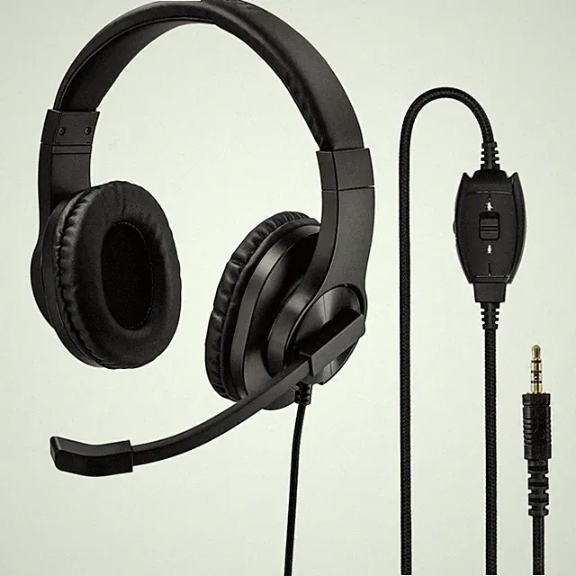 Hama PC Office Headset 3,5mm Klinke Stereo Kophörer mit Boom Mikrofon Video-Call