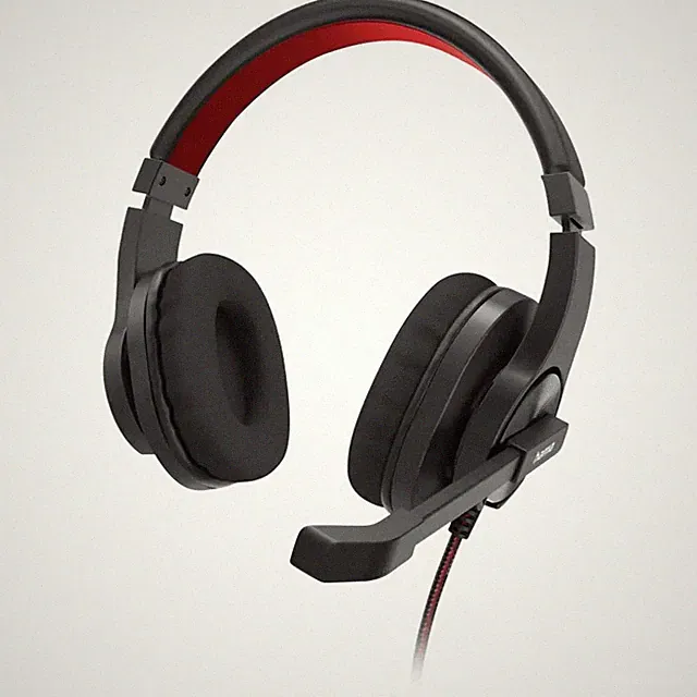 Hama PC-Office-Headset HS-USB400 V2, Stereo, Schwarz On Ear Headset Schwarz, Rot