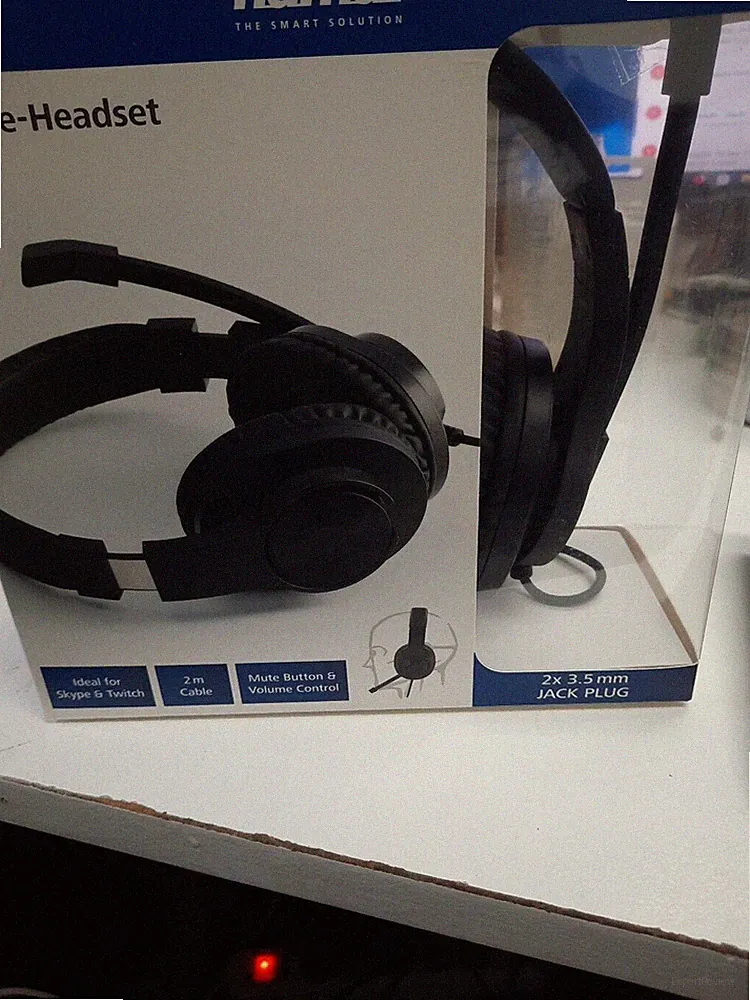 Hama PC Office Over-Ear Stereo Headset HS-P300, Mikrofon, 2m Kabel, 3,5mm Klinke