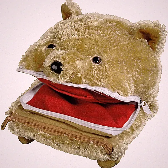 Hama Plüsch-Tasche + Hand-Puppe Teddy-Bär Hülle für Nintendo New 3DS 3DS DSi DS