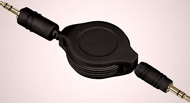 Hama Roll-Up Kabel Klinkenkabel, Audiokabel,3,5 mm Stecker-ST, schwarz, 00014084