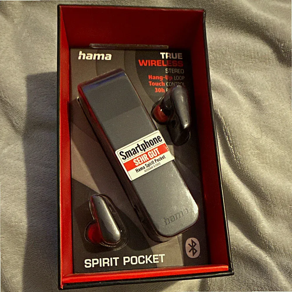Hama Spirit Pocket In-Ear Bluetooth Kopfhörer Mic Touch Schwarz
