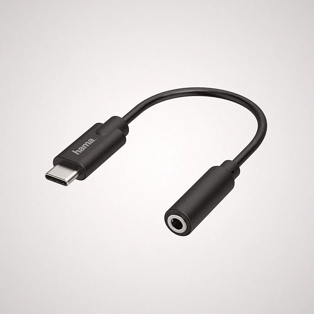 Hama USB-C auf 3,5mm Aux Klinke Adapter Stereo Buchse f. Kopfhörer Handy Musik
