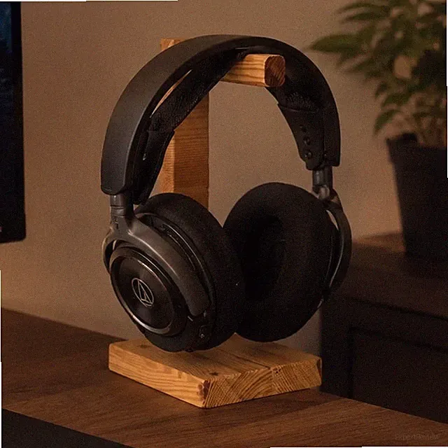 Handgefertigter Kopfhörerständer Aus Holz Headphone Stand universell Braun