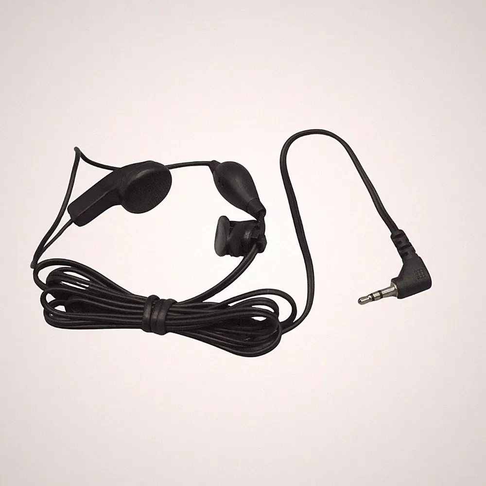 Handsfree Kopfhörer Headset Klinke 2,5 mm Klinkenstecker Mono Schwarz