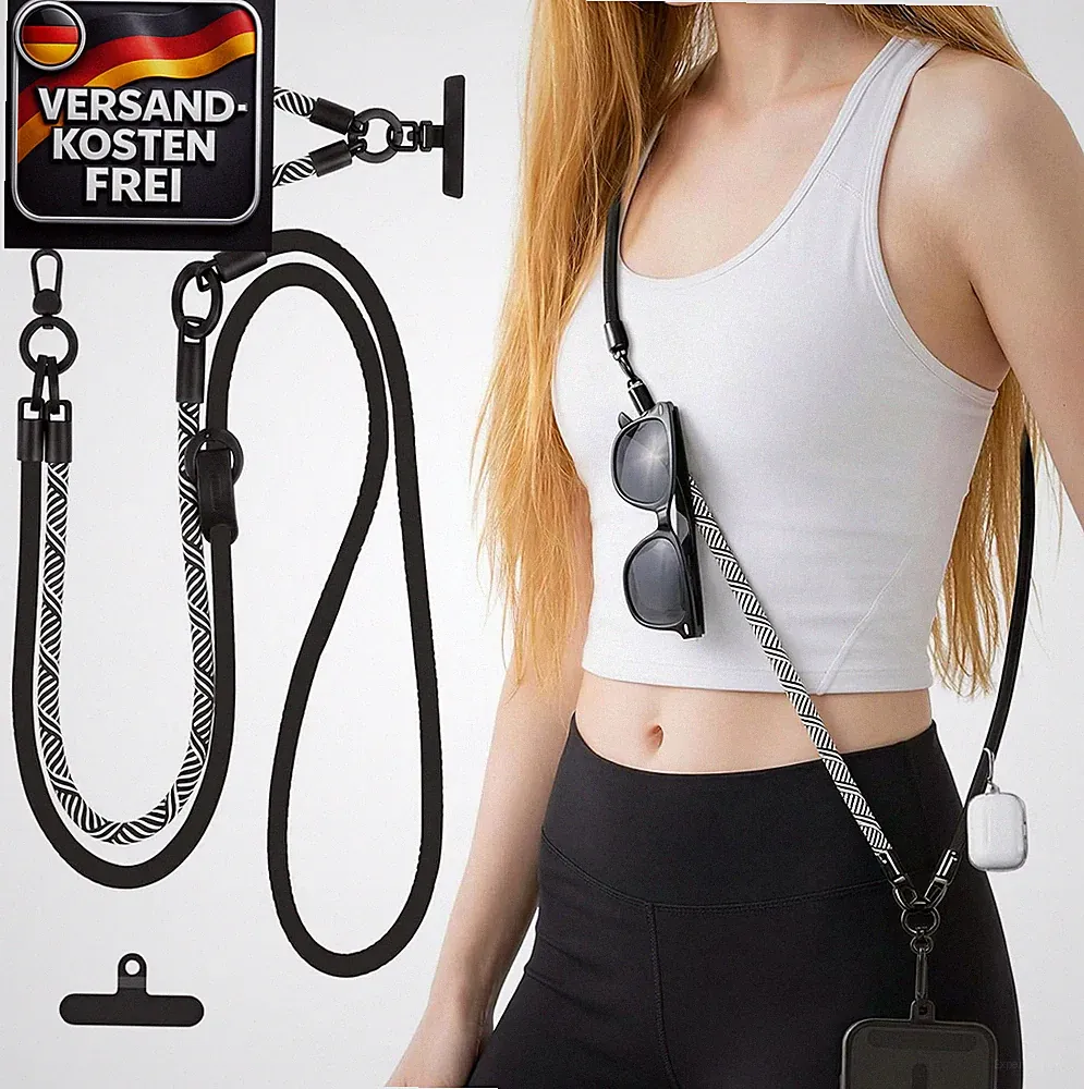 Handykette 3-in-1 verstellbar für alle smartphones mit Brillenhalter und kopfhör