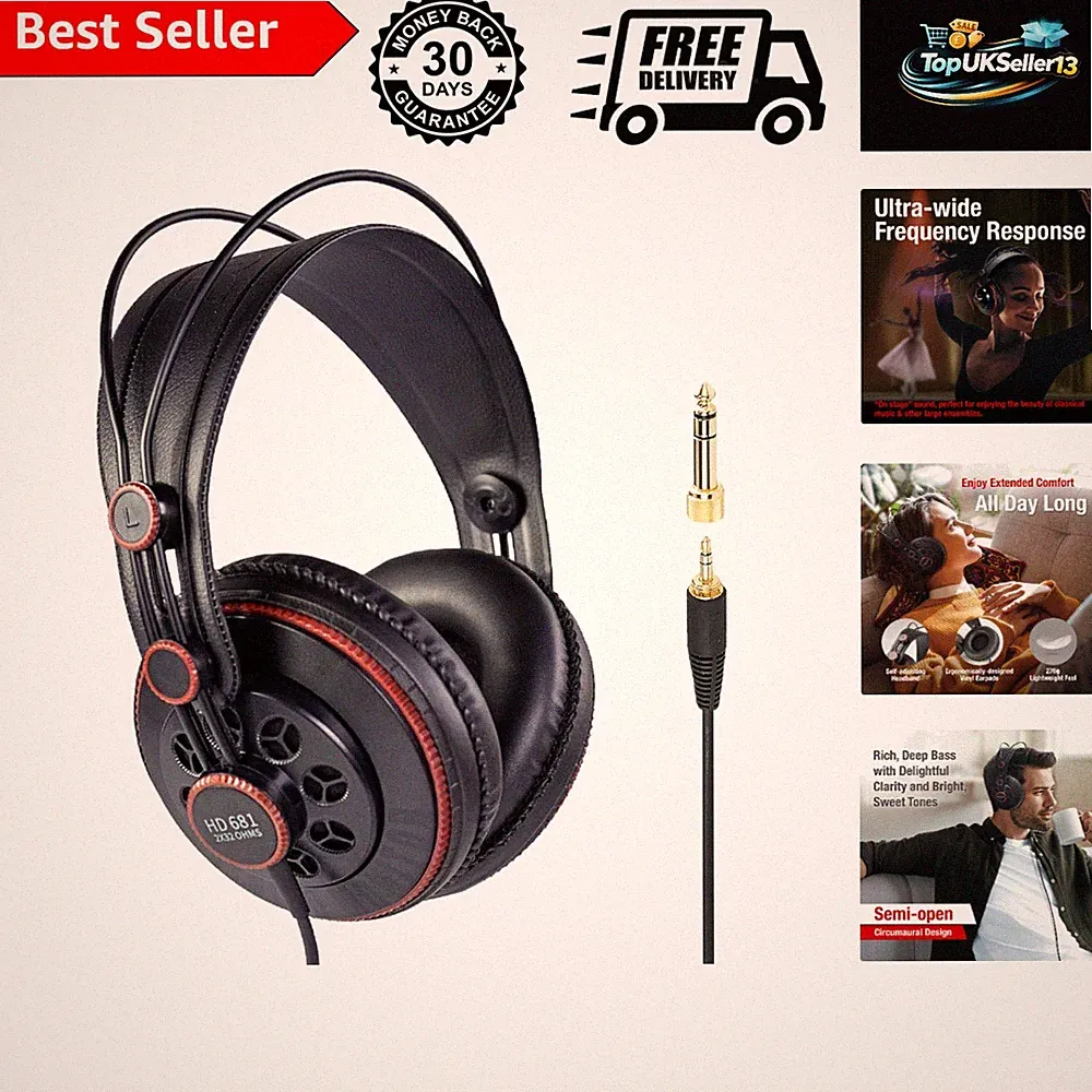 HD681 Kabelgebundene Over Ear Kopfhörer Schwarz 3,5 mm Klinke Gaming Stereo Leicht