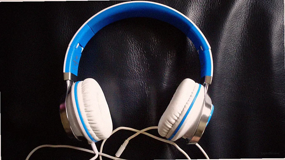 HEADPHONES/KOPFHÖRER "MS 200 - ON EAR - HI FI - WEIß/BLAU" RARITÄT