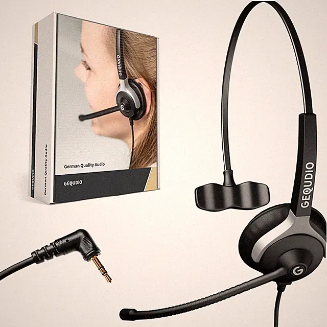 Headset 1-Ohr mit 2,5mm Klinke für Gigaset Cisco SPA Panasonic DECT Telefon, 60g