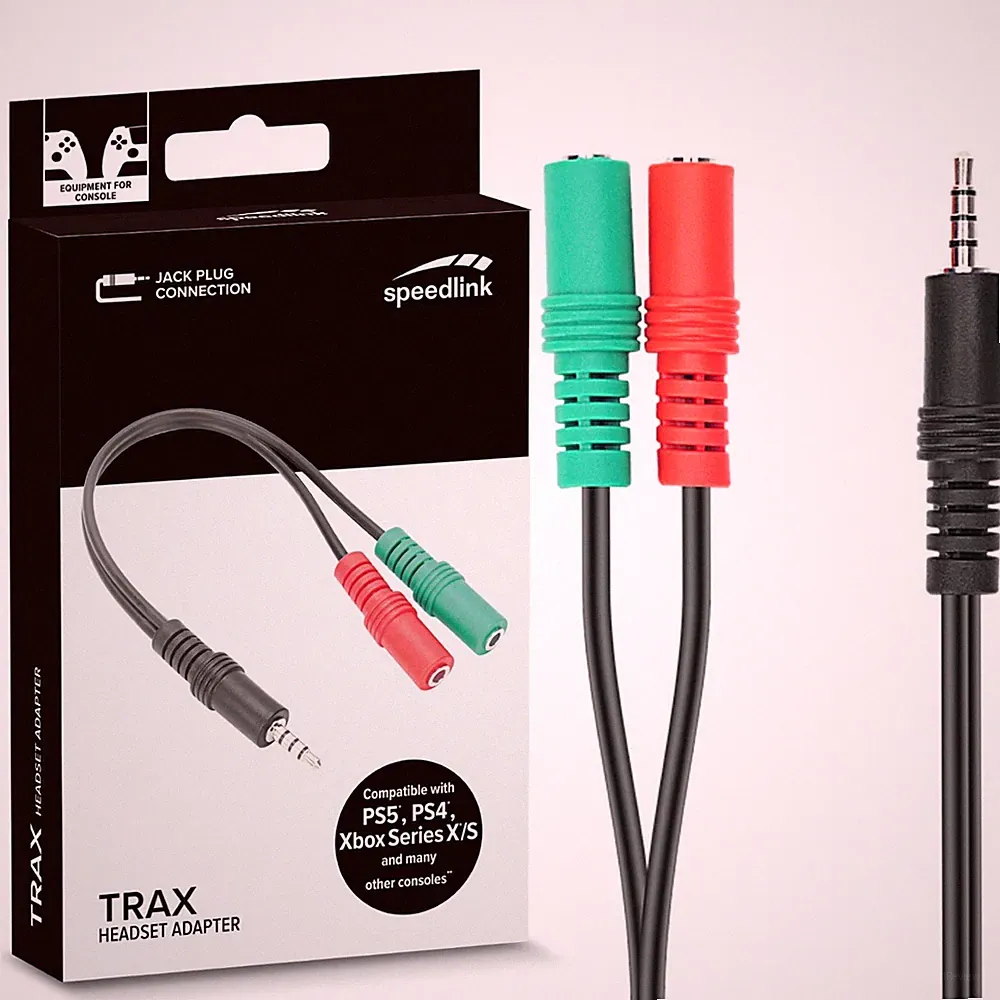 Headset-Adapter Kopfhörer Y Splitter 2x 3,5mm Klinken-Buchse auf Klinke-Stecker