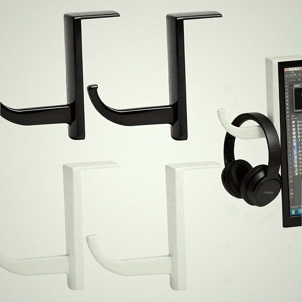 Headset Halterung 4er Set selbstklebend für Monitor Tisch Wand Kopfhörer Orga...