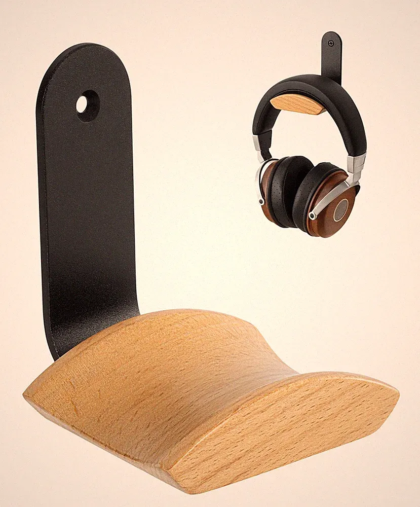 Headset Halterung Buchenholz Kopfhörerständer Tischständer Büro Zuhause 2 Stück