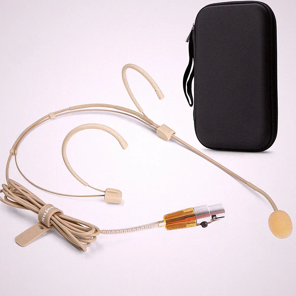 Headset Mikrofon Stirnband mic für Shure kabellos Bodypack Transmitter