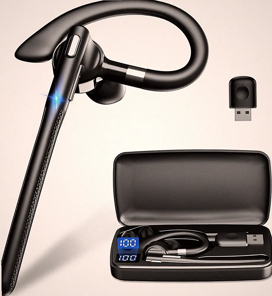 Headset mit Mikrofon USB Bluetooth 6.1 Freisprech Headset In Ear Kopfhörer