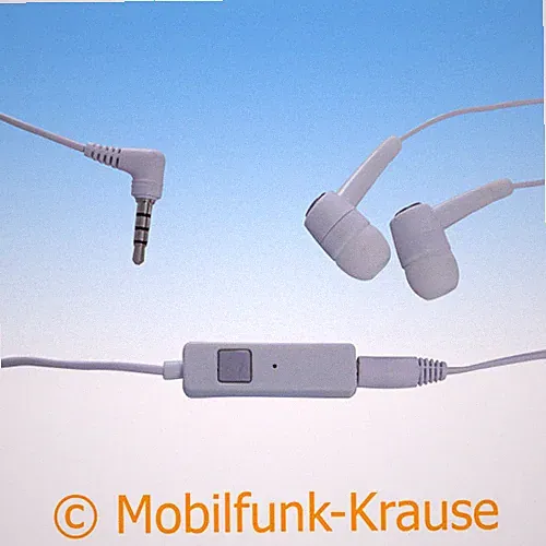 Headset Stereo In Ear Kopfhörer f. HTC Titan (Weiß)