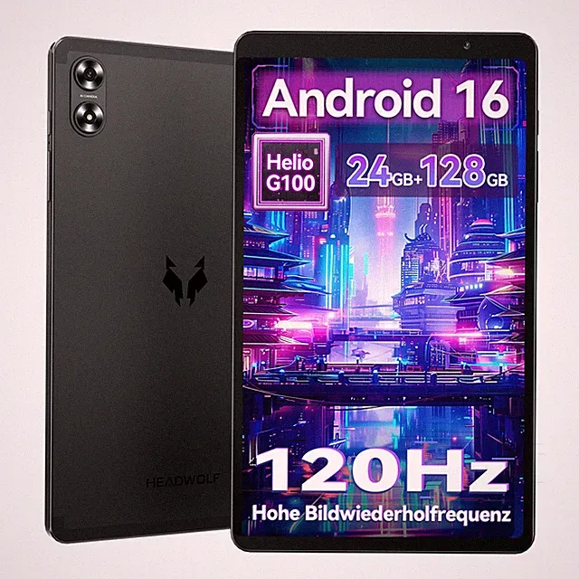 Headwolf Fpad6 8,7 Zoll Tablet Andriod16 24GB+128GB 8-core 4G LTE Gemini AI 2.0