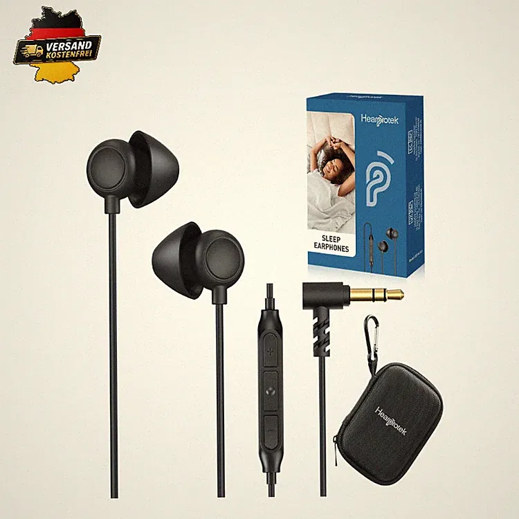 Hearprotek 2 Paar Schlaf Ohrhörer In-Ear Silikon Rauschunterdr