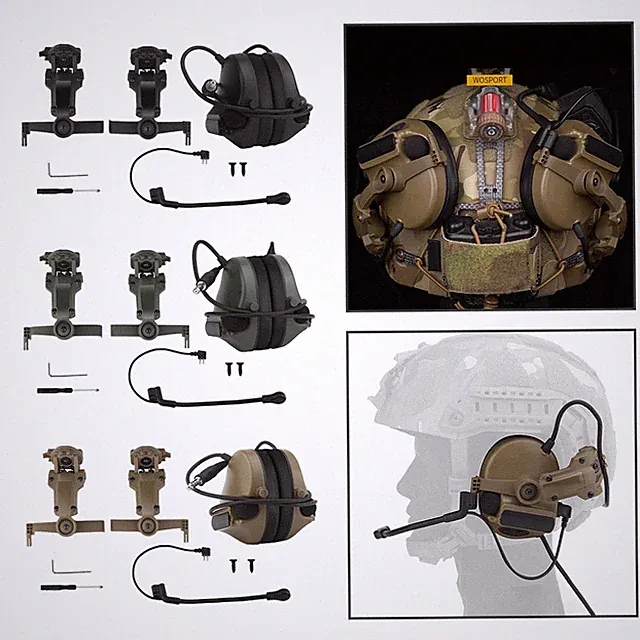 Helm Headset Jagd Kopfhörer Gehörschutz Ohrenschützer für Radio Rasenmähen
