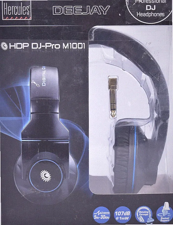 Hercules DJ-Pro M1001 DJ-Kopfhörer 50mm 32Ohm Kopfhörer schwarz 4780581 /1