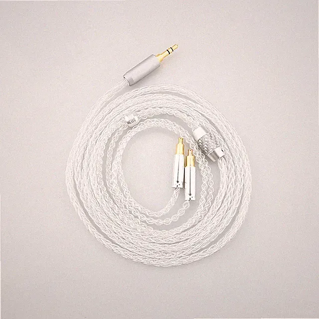 Hi-End Reines Silber Kopfhörerkabel für ATH-ADX5000 ATH-MSR7b 770H 990H A2DC