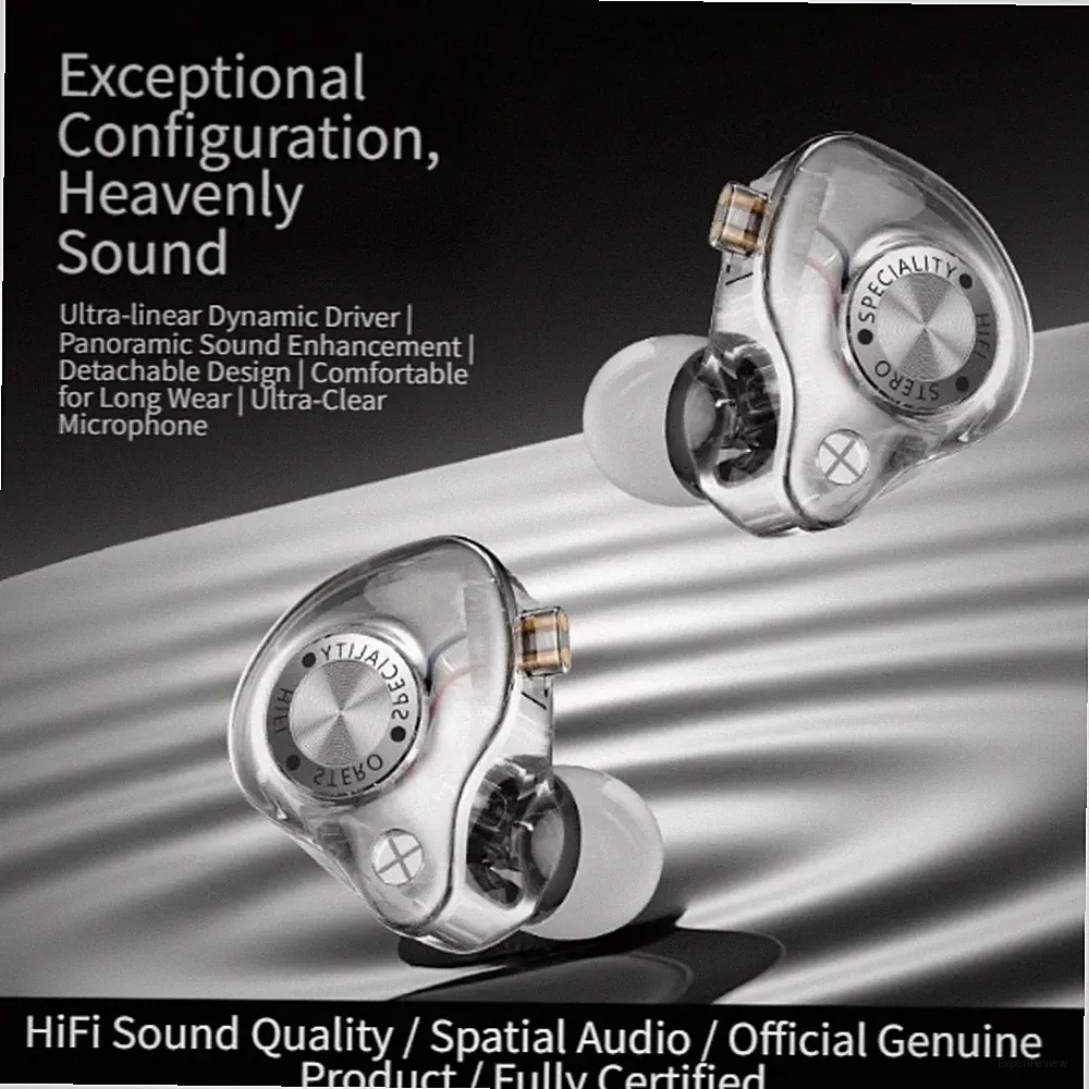 HiFi 3,5 mm abnehmbare Ohrhörer Lautstärkeregler für Gaming und Musikhören