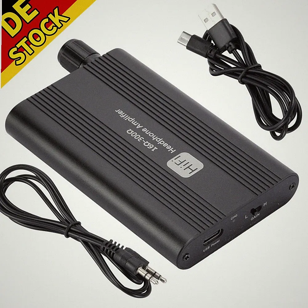 HIFI Kopfhörerverstärker Stereo Kopfhörer Audio AMP 3,5mm Aux 16-300 Ohm